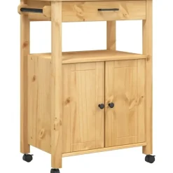 vidaXL Küchenwagen MONZA 60x40x90 cm Massivholz Kiefer