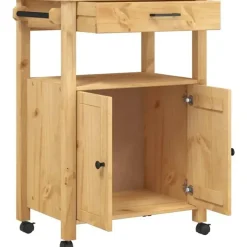 vidaXL Küchenwagen MONZA 60x40x90 cm Massivholz Kiefer