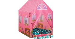 vidaXL Kinder-Spielzelt mit 250 Bällen Rosa 69x94x104 cm