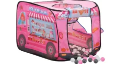 vidaXL Kinder-Spielzelt mit 250 Bällen Rosa 70x112x70 cm