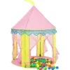 vidaXL Kinder-Spielzelt mit 250 Bällen Rosa 100x100x127 cm