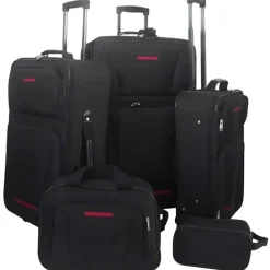 vidaXL Koffer-Set 5-tlg. schwarz