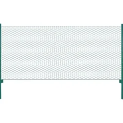 vidaXL Maschendrahtzaun mit Pfosten 25 x 0,75 m Grün