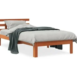 vidaXL Massivholzbett 100 x 200 cm Braun