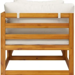 vidaXL Modulare Ecksofas 2-tlg. cremeweiß