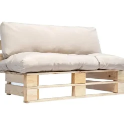 vidaXL Paletten-Loungesofa Kiefer beige