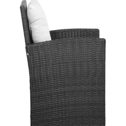 vidaXL Polyrattan Gartenset 5-tlg. schwarz 43972