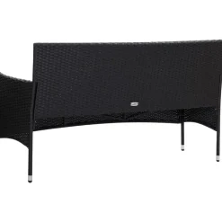 vidaXL Polyrattan Gartenset 5-tlg. schwarz 43972