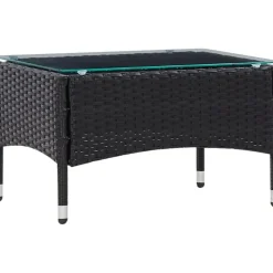 vidaXL Polyrattan Gartenset 5-tlg. schwarz 43972