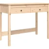 vidaXL Schreibtisch Kiefer massiv / Braun