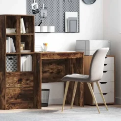 vidaXL Schreibtisch Räuchereiche Braun