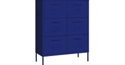 vidaXL Schubladenschrank 80 x 101,5 x 35 cm Marineblau