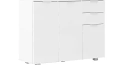 vidaXL Sideboard 107 x 76 x 35 cm Hochglanz-Weiß