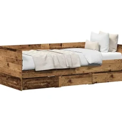 vidaXL Tagesbett mit Kopfteil 90 x 200 cm braun