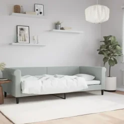 vidaXL Tagesbett 90 x 200 cm hellgrau