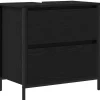 vidaXL Waschbeckenunterschrank 80 x 38,5 x 46 cm Schwarz