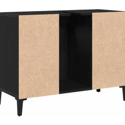 vidaXL Waschbeckenunterschrank 2 Auszüge 80 x 33 x 60 cm Schwarz