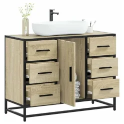 vidaXL Waschbeckenunterschrank 80 x 60 x 33 cm Braun