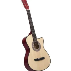 vidaXL Westerngitarre Akustisch Cutaway mit 6 Saiten 38" Lindenholz