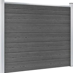 vidaXL WPC Sichtschutzzaun Element Set 526 x 146 cm schwarz