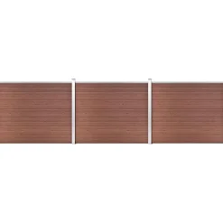 vidaXL WPC Zaunelement Set 526 x 146 cm