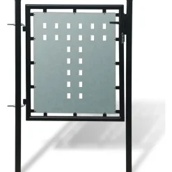 vidaXL Zauntor 100 x 125 cm schwarz