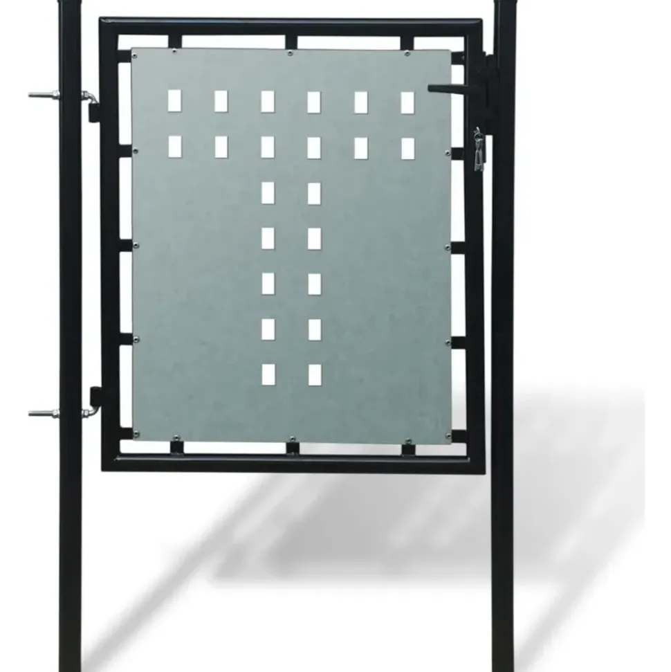 vidaXL Zauntor 100 x 125 cm schwarz