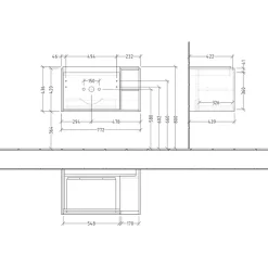 Villeroy & Boch Waschtischunterschrank 1 Auszug 77,2 x 43,6 x 43,9 cm Soft Green
