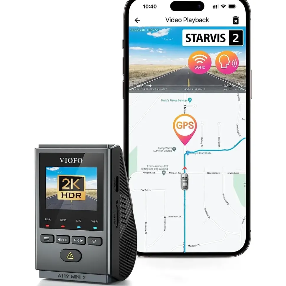 VIOFO A119 Mini 2 2K 60fps/GPS/Parkmodus/Wi-Fi/140°