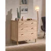 Vipack Wickelkommode VIPACK "WickelKommode aus massvier Eiche natur geölt, zeitloses Design", beige (eiche natur geölt, eiche natur geölt), B:100cm H:95cm T:55cm, Massivholz, Wickelkommoden, Wickelkommode, mit 3 geräumigen Schubladen, stabil und standfest gebaut