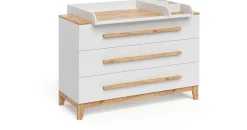 VitaliSpa Wickelkommode Malia, Weiß/Artisan, 133.2 x 98 cm