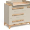 VitaliSpa Wickelkommode Malia, Cashmere/Artisan, 98 x 98 cm mit Schubladen,