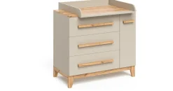 VitaliSpa Wickelkommode Malia, Cashmere/Artisan, 98 x 98 cm mit Schubladen,