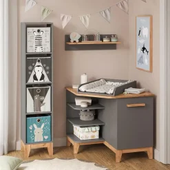 VitaliSpa Wickelkommode Malia, Grau/artisan, 85 x 85.2 cm mit Tür,