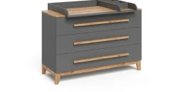 VitaliSpa Wickelkommode Malia, Grau/artisan, 133.2 x 98 cm