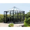 Vitavia Hera 9000 Alu schwarz ESG 3 mm/Dach HKP 6 mm 9 m2 inkl. Fundament
