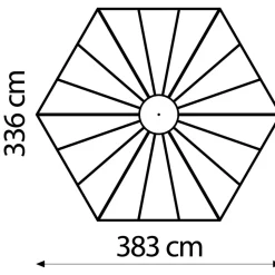 Vitavia Hera 9000 Alu schwarz ESG 3 mm/Dach HKP 6 mm 9 m2 inkl. Fundament