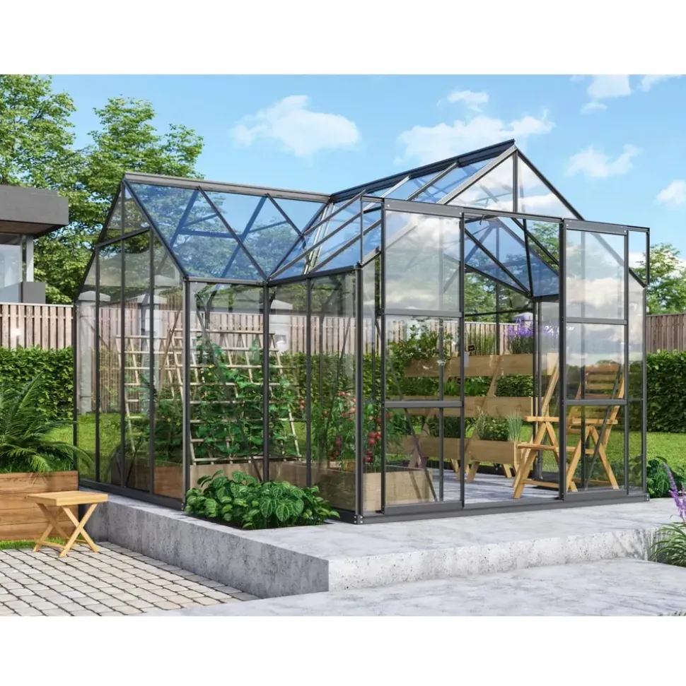 Vitavia Sirius Alu schwarz ESG 3 mm 13 m2 inkl. Fundament