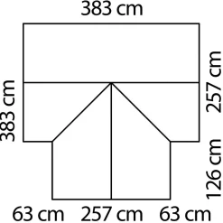 Vitavia Sirius Alu schwarz ESG 3 mm 13 m2