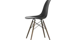 Vitra Eames Plastic Side Chair DSW 12 tiefschwarz/ahorn dunkel