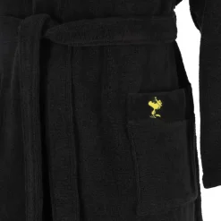 VOSSEN Bademantel Woodstock Schwarz L/XL