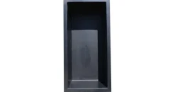 Wacredo GFK Rechteckbecken 240 x 120 x 60cm Kneippbecken Teichbecken Wasserspielbecken architektonisches Wasserbecken für Wasserspiel Glasfaser (Schwarz)
