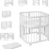 Waldin Babybett 7in1 Weiß 77 x 0 cm