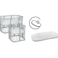 Waldin Babybett 7in1 Weiß 77 x 0 cm