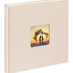 walther design Fotoalbum chamois 26 x 25 cm mit Cover-Ausstanzung, Fun FA-205-W