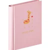 walther design Fotoalbum rosa 30 Fotos 11,5 x 15,5 cm mit Prägung und Schleifenbindung Baby Animal MA-148-R