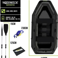 Waterside Schlauchboot Hunter-SP 235 - Schwarz