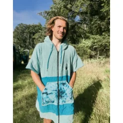 Wave Hawaii Zip Poncho Mehrfarbig M