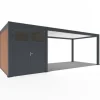 Weide Carport mit Abstellraum Aluminium Pergola 3  x7,2 m Anthrazit