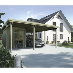 Weka Carport 607 Gr. 2 inkl. XL Geräteraum 4,78 x 5,79 m kdi